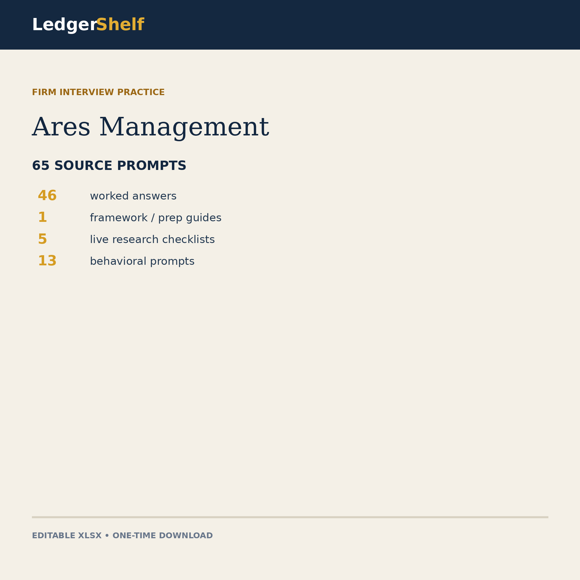 Ares Management Interview Practice cover