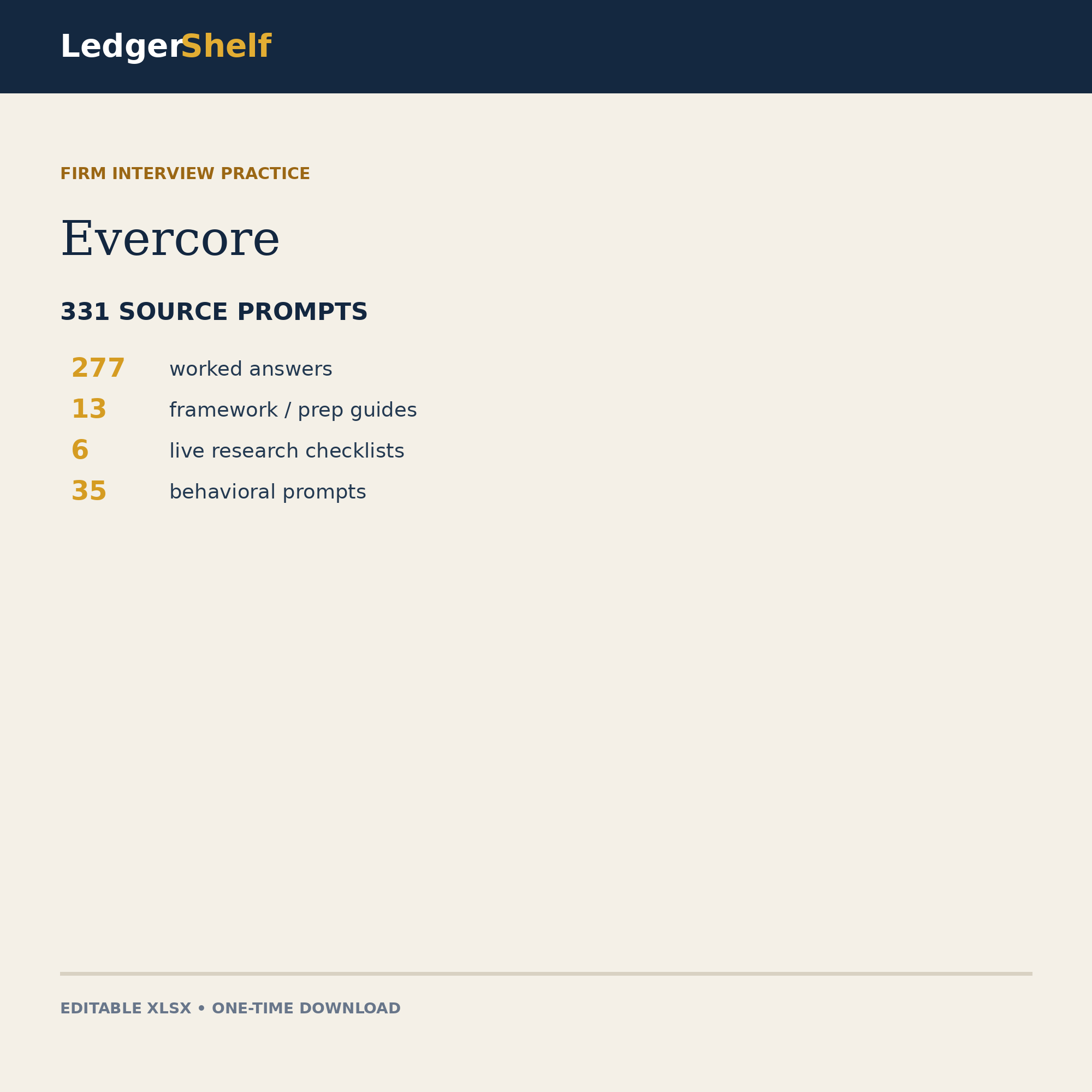 Evercore Interview Practice cover