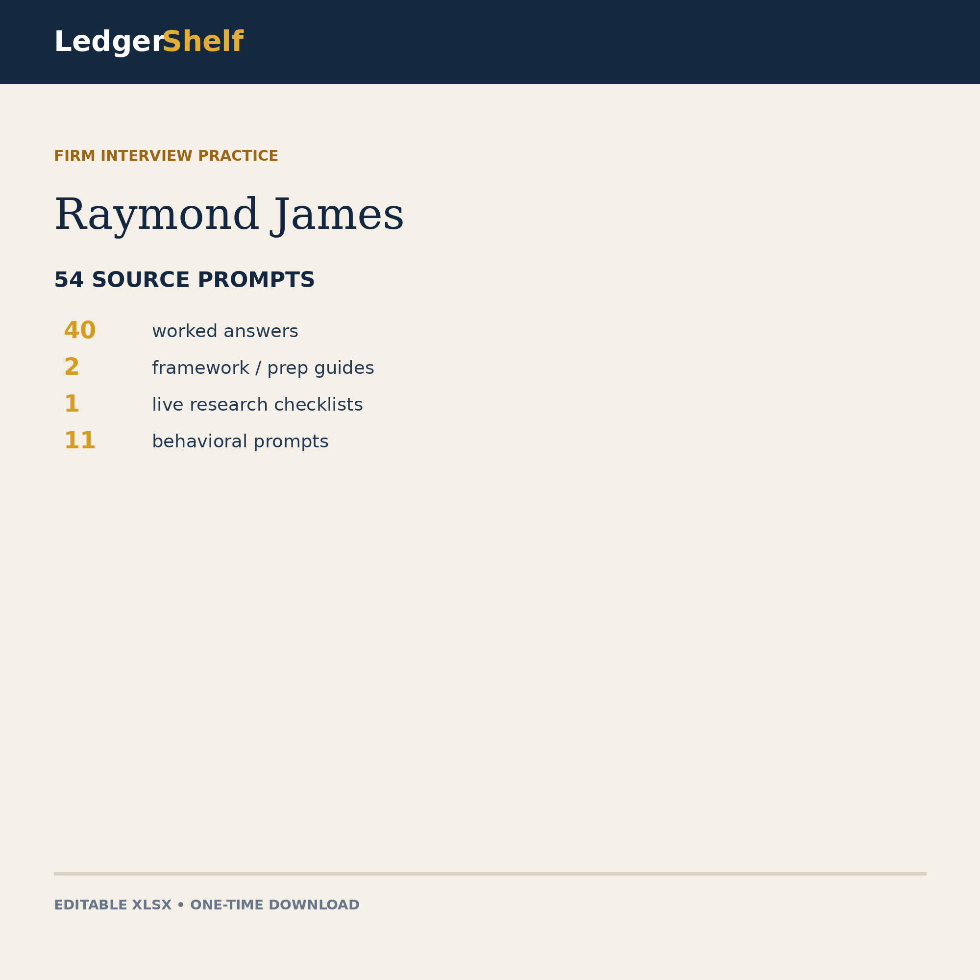 Raymond James Interview Practice cover