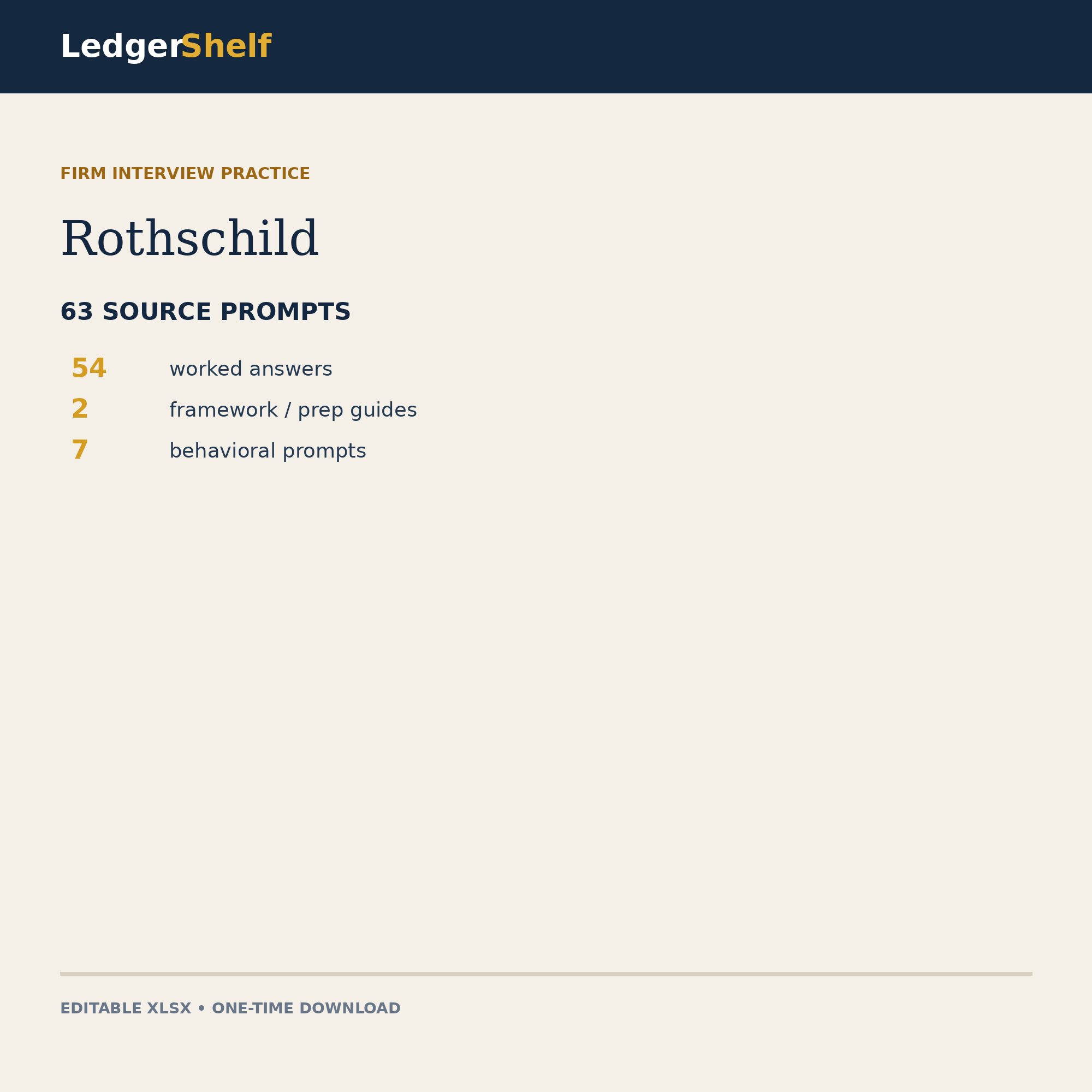 Rothschild Interview Practice cover