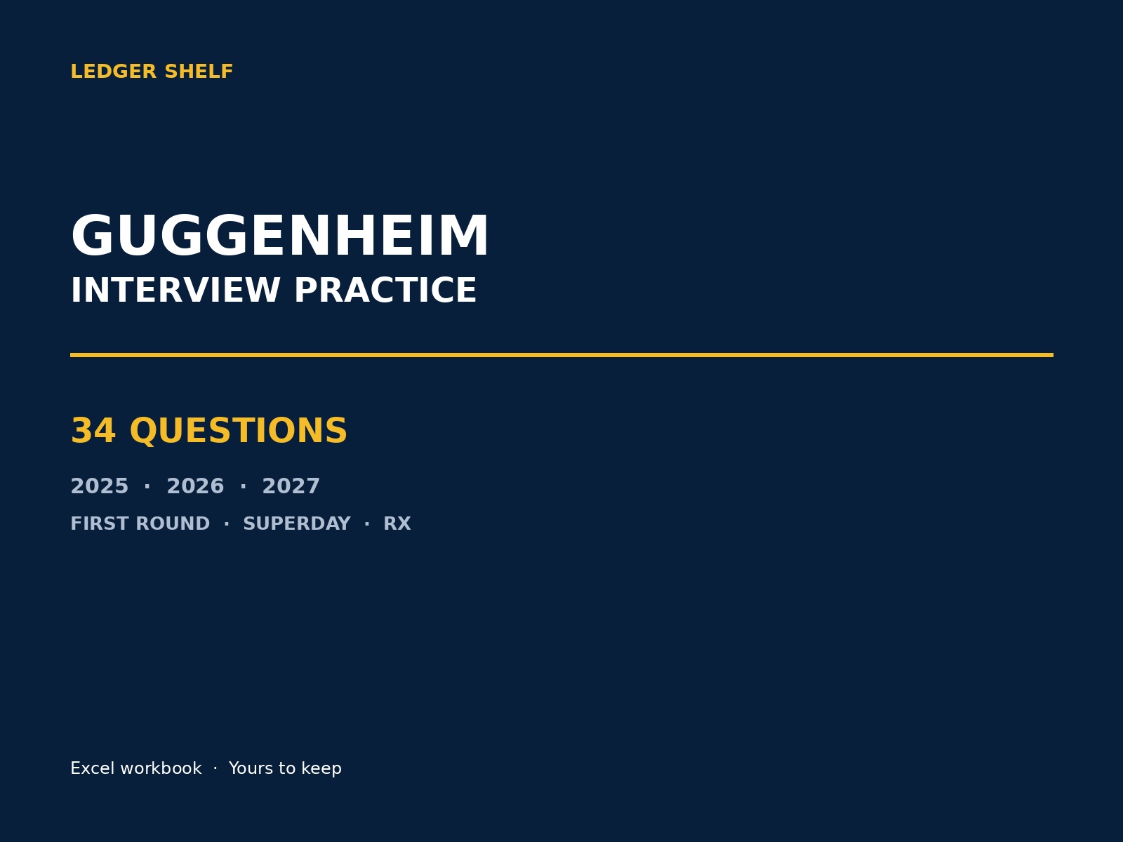 Guggenheim interview practice guide cover