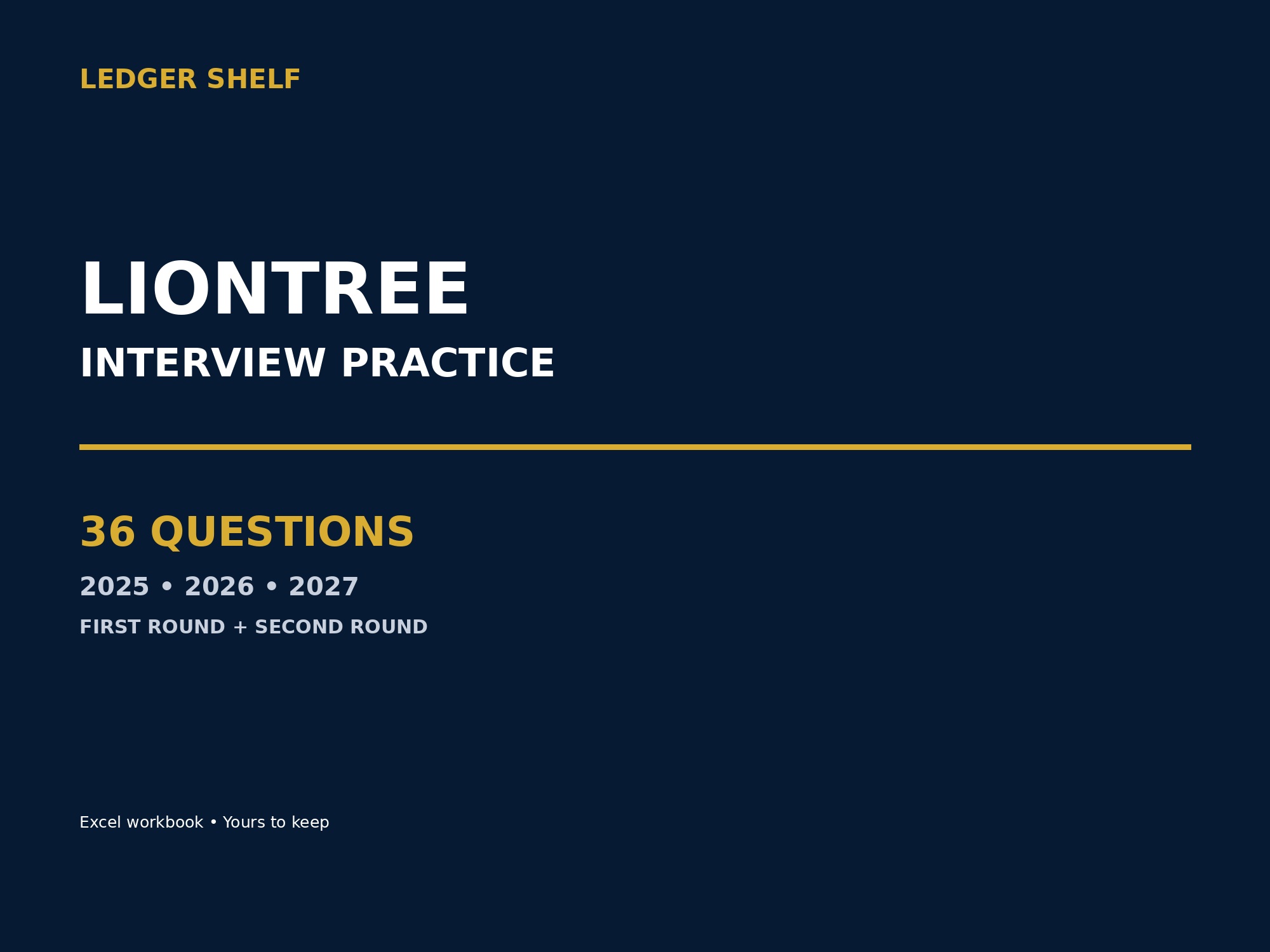 LionTree interview practice guide cover