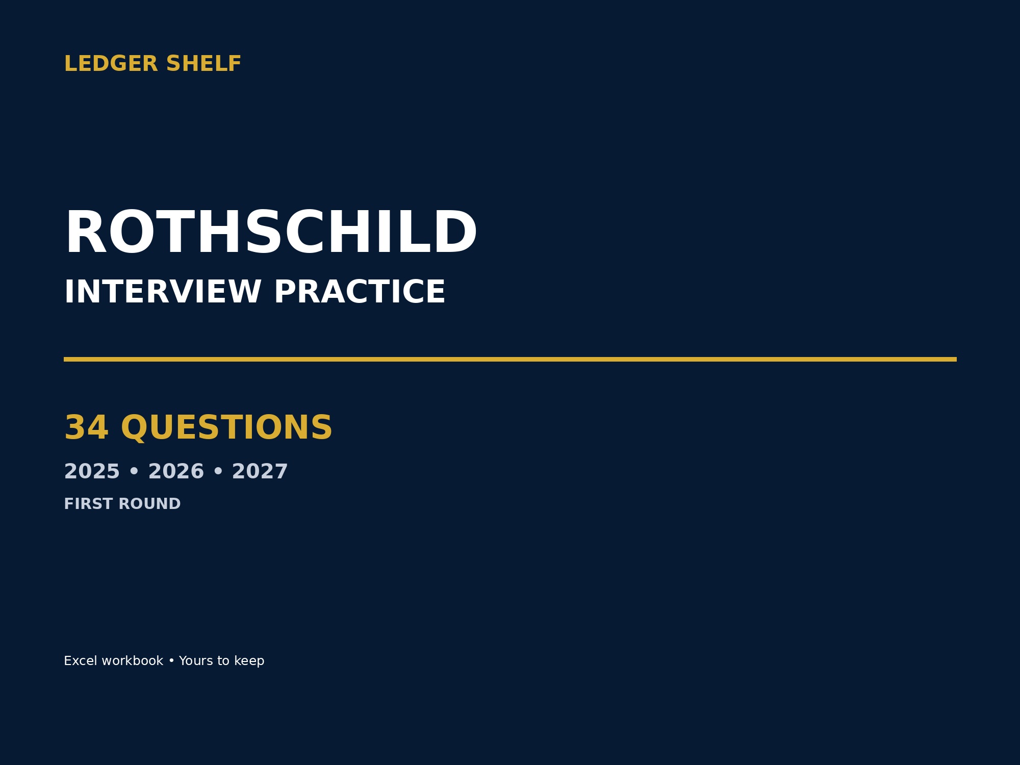 Rothschild interview practice guide cover